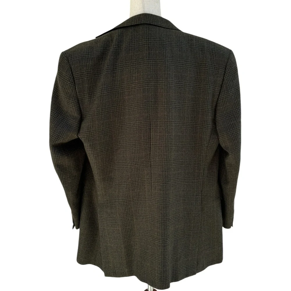 BURBERRY LONDON Men's  Green  Plaid‎ Wool Blazer Size 42